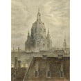 thumbnail image 2 of Carl Gustav Carus 14x18 Gold Ornate Wood Frame and Double Matted Museum Art Print Titled - The Frauenkirche in Dresden (1824), 2 of 4