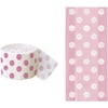 Unique 30ft Hot Pink Polka Dot Crepe Paper Streamers with Light Pink Polka Dot Cellophane Bags, 20ct