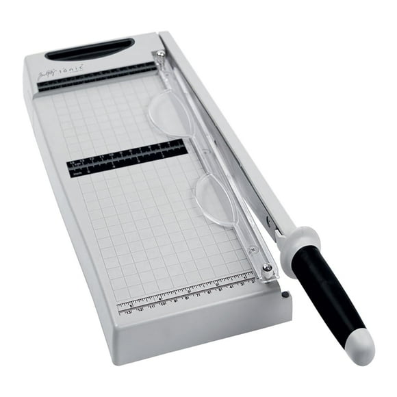 Tim Holtz Paper Cutter Tool - Maxi Guillotine Paper Trimmer for Scrapbooking, Vinyl, and Craft Paper - 12.25 Inch Cutting Length with Extendable Rule