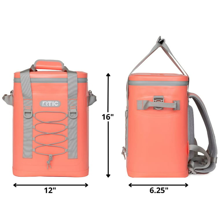 RTIC Outdoors Soft Pack Coral 12 Cans Insulated Personal Cooler in