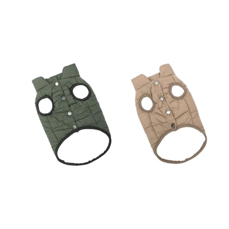 idealhome2016 Lightweight Vest for Pets Waistcoat Dogs Winter Coat Dog Winter Brown Green