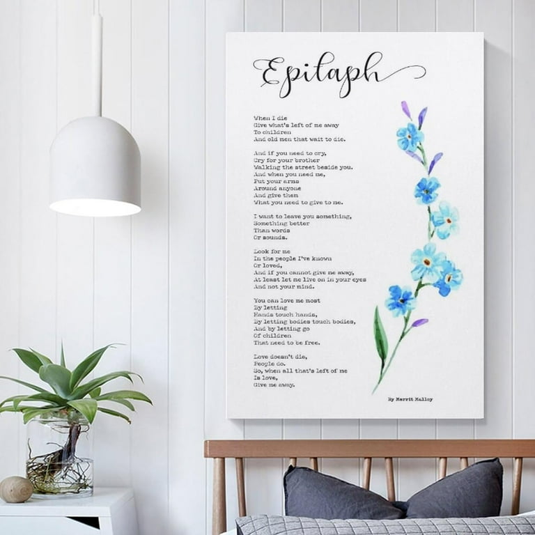 merritt-malloy-s-epitaph-poem-when-i-die-poster-poem-about-death-take-me-away-poster-wall-art-paintings-canvas-wall-decor-home-decor-living-room-decor-aesthetic-prints-walmart-com for Poem Give Me Away Printable Pdf Free Merritt Malloy's Epitaph Poem When I Die Poster Poem About Death, Take Me Away Poster Wall Art Paintings Canvas Wall Decor Home Decor Living Room Decor Aesthetic Prints - Walmart.com for Poem Give Me Away Printable Pdf Free
