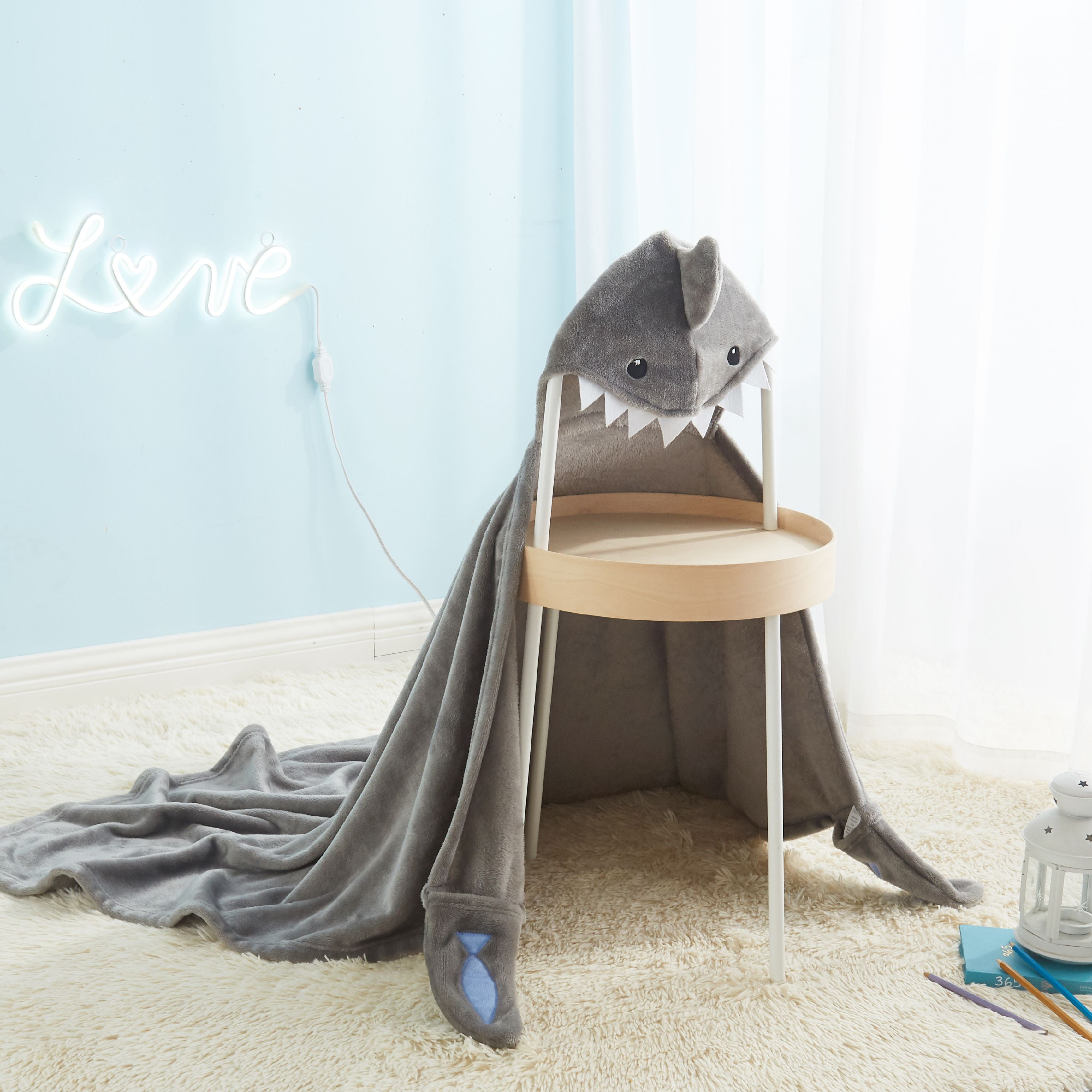 Shark Hooded Throw for Kids by Heritage Club