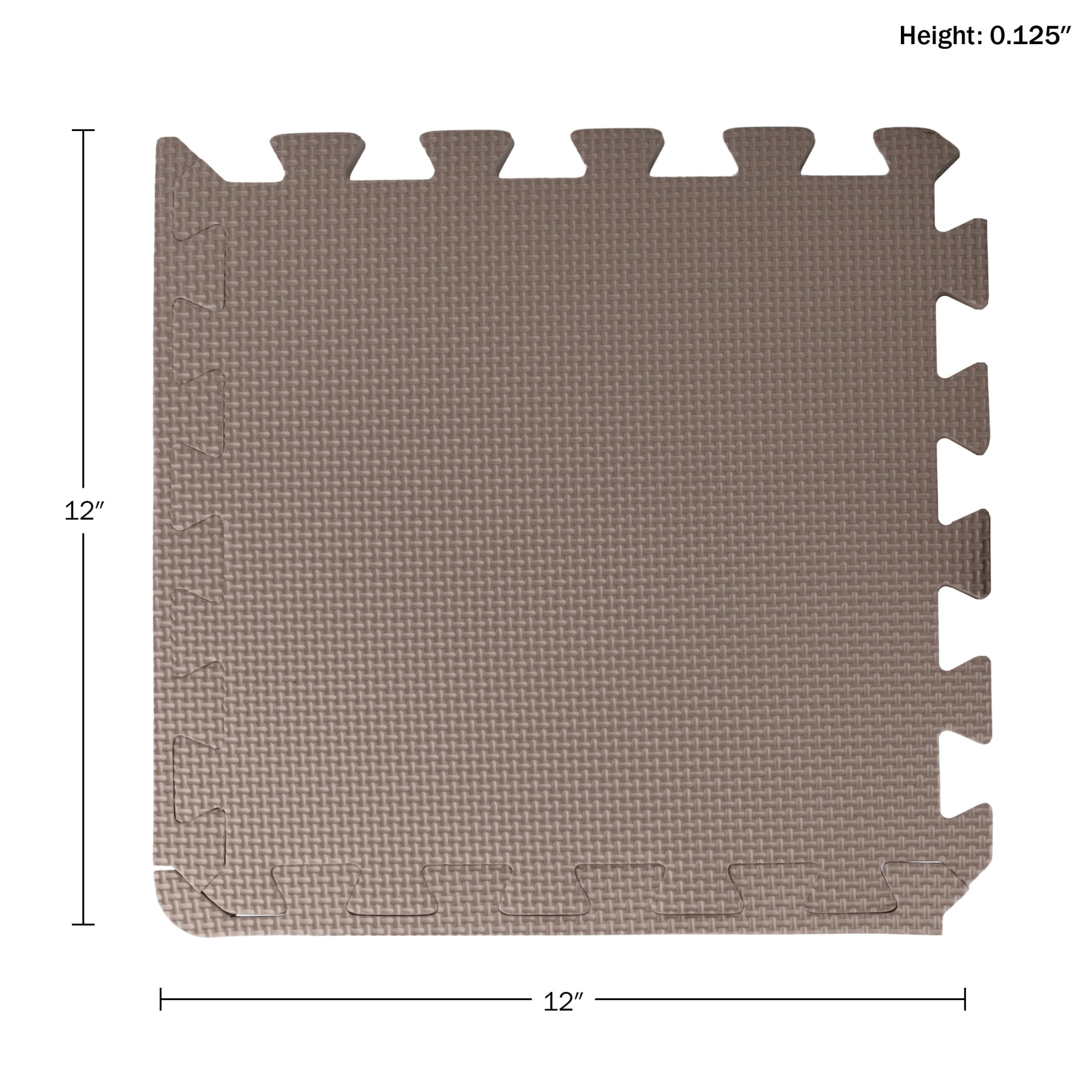 Stalwart Neutral White Brown Foam Interlocking Floor Mats 20 Sq Coverage Area Interlocking 20 Pack