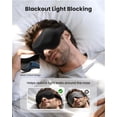 thumbnail image 2 of Eye Mask Sleep, Weighted Blackout Mask with Zero Eye Pressure, 3D Contoured Design, Soft Comfortable Fabric, Stable Wraparound Strap for Night Sleep, Travel, Meditation, for Women and Men, 2 of 9