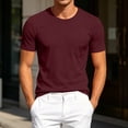 thumbnail image 2 of hoksml Men's Solid Crew Neck Pocket Short Sleeve T Shirt Breathable Mesh Basic Tee for Sports Daily Casual Outdoor Wear, 2 of 9