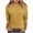 Yellow, variant on Inleife Womens Shirts Women's Fashionable Solid Round Neck 3/4 Sleeves Casual T-Shirt Tops Blouses