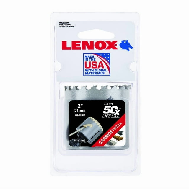 Sierra perforadora Lenox Speed Slot de 5,08 cm con punta de carburo