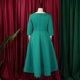 thumbnail image 6 of AURA Plus Size Summer Solid Color A Line Swing Dress Elegant High Waist Midi Evening Dress XL XXXL, 6 of 10