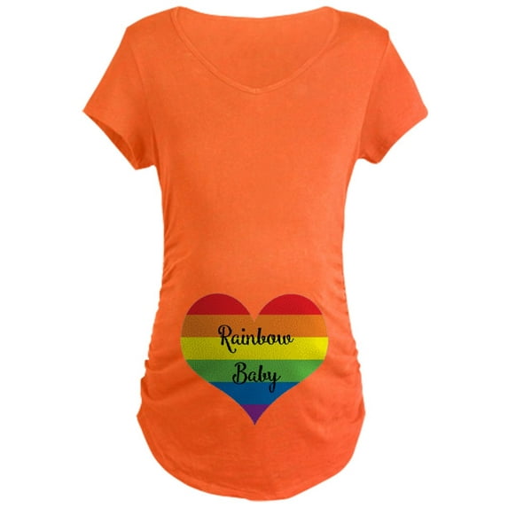 CafePress - Rainbow Baby Maternity T Shirt - Maternity Dark T-Shirt