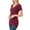 Dark Burgundy, variant on Womens V-Neck Cotton Short Sleeve Long T-Shirt Top