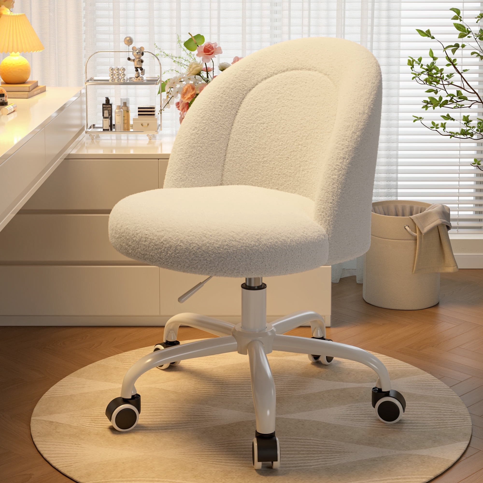 Romorgniz Vanity Chair Height Adjustable Armless photo 1