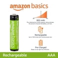 thumbnail image 2 of Pilas recargables Amazon Basics AAA NiMH 800 mAh x12 Amazon Basics NA, 2 of 4