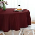 thumbnail image 6 of FOLINS&HOME Burgundy Round 70 Inch Tablecloth - Waterproof & Wrinkle Free Heavy Duty Washable Polyester Table Cloths for Party, Banquet, Dining - Circle/Circular, 6 of 8