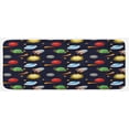 thumbnail image 1 of Space Kitchen Mat, Cartoon Style Cosmos Themed Illustration Sun with Stars Planets and Space Rocket, Plush Decorative Kitchen Mat with Non Slip Backing, 47" X 19", Multicolor, by Ambesonne, 1 of 1