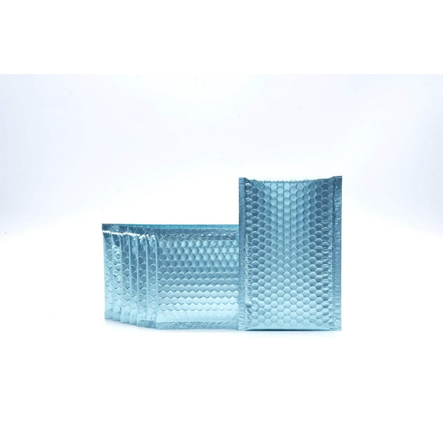 ProLine Matte Metallic Ice Blue Bubble Padded Mailers 4x8 Inch Self Seal Padded Envelopes (1000)