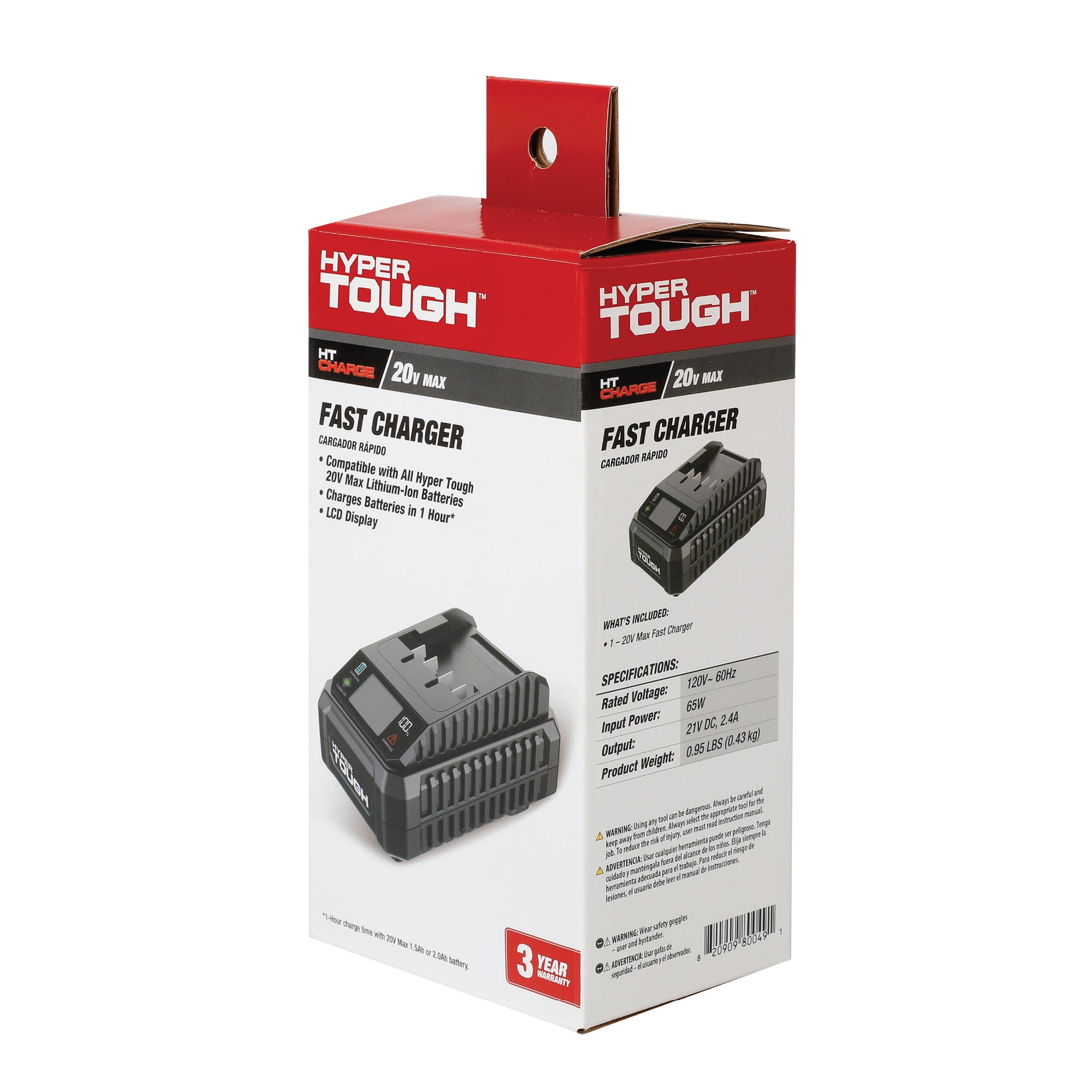 Hyper Tough 20V Max Fast Charger for Lithium-Ion Batteries