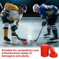 thumbnail image 3 of OULII 6 Pcs Rondelle de Hockey de Rue Rouge PU Jeu Extérieur Pratique de Hockey pour Débutants, 3 of 8