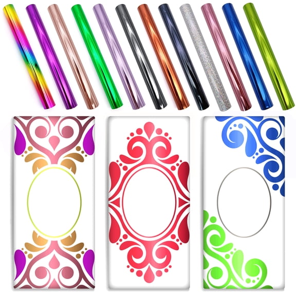 Acahhotxx Reactive Foil, Foil Transfer Rolls Cardsock Photo Album Greeting Cards Decoration for Children Adults Handmade Art