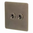 thumbnail image 1 of 220V Toggle Switch Vintage Bronze Sockets and Switches Wall Light Switches Dimmer Switch Wall Outlet Plate,C, 1 of 8