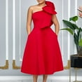 thumbnail image 4 of Women Summer Maxi Dress One Shoulder Dresses Casual A Line Flowy Long Sundress, 4 of 7