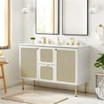 thumbnail image 2 of Modway Chaucer 48" Double Sink Bathroom Vanity in White White, 2 of 17