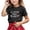V130-Black, variant on WhouRiu Girls Letter Graphic Tees Kids Short Sleeve Crew Neck Tshirt Comfortable Cute Casual Summer T Shirts,6-7 Years