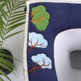 thumbnail image 4 of 1 cojín para asiento de inodoro de felpa cálido de invierno, lavable, alfombrilla de baño para tejer, cojín para asiento de inodoro (color: Azul) JM, 4 of 5