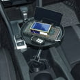 thumbnail image 3 of Porte-gobelet de Voiture Plateau Alimentaire, Plateau de Voiture pour Manger avec Emplacement pour Cellulaire, Plateau à Collations de Voiture Réglable avec Bras Pivotant à 360° et Base Extensible Réglable, 3 of 8