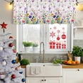 thumbnail image 6 of 2 Pack Valances for Windows, Spring Floral Window Valances for Living Room/Bedroom/Bathroom, Butterflies Botanical Farmhouse Light Filtering Kitchen Curtain Valance Window Treatment 42"W x12" L, 6 of 9