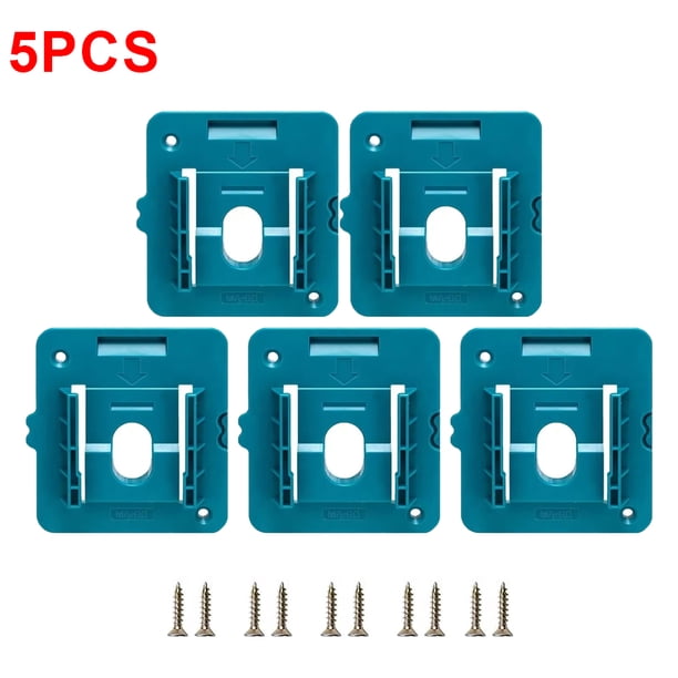 1/5 Pzas Soporte de Batería para Makita 18V Estante de Almacenamiento de Batería Li-ion Montaje en Pared Base Soporte para Makita BL1860 BL1850 BL1840 BL1830