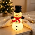 thumbnail image 4 of Neoargh Snowman Christmas LED Light, Christmas Resin Snowman Decorations for Indoor Holiday Tabletop Decorations Gifts, 4 of 6