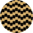 thumbnail image 1 of Ahgly Company Indoor Round Abstract Brown Modern Area Rugs, 4' Round, 1 of 4