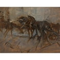 thumbnail image 2 of Giovanni Boldini 14x12 Gold Ornate Wood Frame and Double Matted Museum Art Print Titled - Caleche, 2 of 4