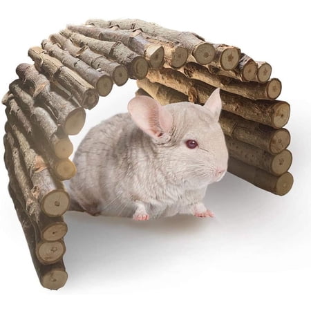 Guinea Pig Wooden Ladder Bridge (20 x 11.8 in) Rabbits Hideout, House, Tunnel, Rodents Chew Toys for Bunny, Chinchillas, Hedgehogs, Ferrets, Rat and Small Animals-Extra Large