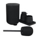 thumbnail image 2 of Juego de accesorios de baño de 5 piezas con escobilla de baño, vaso para cepillo de dientes, dispensador de jabón y jabonera para decorar tu apartamen Negro, 2 of 6