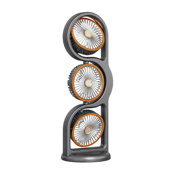 Small Space Cooling Fan with Three Head , Multi Direction and 5 Speeds for Desk or Bedside Use