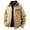 Khaki, variant on Men's Retro Casual Jacket Loose Fit Structured Outerwear Daily Wear Winter Neutral Style With Multiple Pockets For Storage And Comfort Khaki L