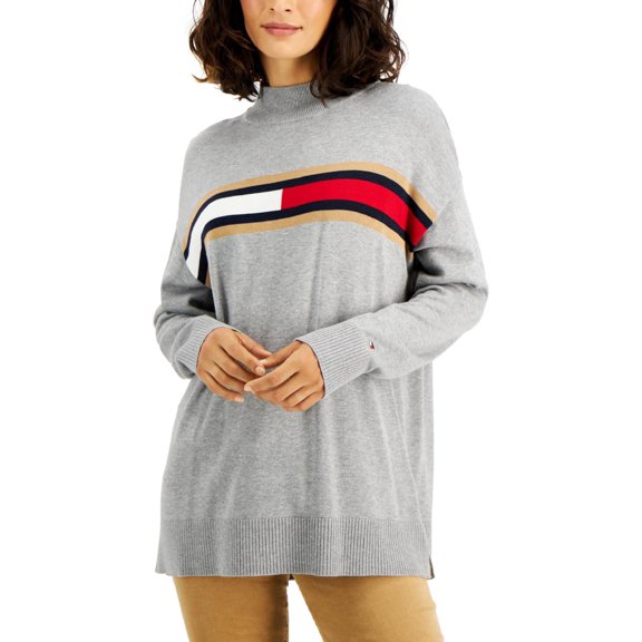 Tommy Hilfiger Womens Knit Oversized Tunic Sweater