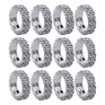 thumbnail image 4 of Segolike 12Pcs Crystal Rhinestone Elastic Stretch Stretchy Toe Wedding Party Jewellery Clear, 4 of 8