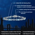 thumbnail image 2 of Gem Stone King 925 Sterling Silver Blue Zircon and Lab Grown Diamond Bracelet for Women | 5.21 Cttw | Gemstone Birthstone | Oval 6X4MM | Length 7.25 inches, 2 of 6