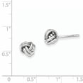 thumbnail image 2 of Beautiful Sterling Silver Rhodium-plated Double Knot Post Earrings, 2 of 2