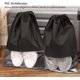 thumbnail image 5 of Bolsa de viaje para zapatos, 20 unidades, impermeable, a prueba de polvo, con ventana transparente, 5 of 5