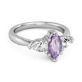 thumbnail image 2 of Solitaire 0.25 Ctw Marquise Cut Amethyst 925 Sterling Silver Women Valentines Day Gifts Ring, 2 of 3