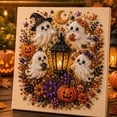 thumbnail image 3 of Halloween Pearl Art DIY Kit for Adults 3D Diamond Painting Ghost Pumpkin Craft, Spooky Cute Beaded Wall Decor Seasonal Home Fall Gift, 7.8x7.8x1in, 3 of 9