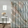 thumbnail image 2 of Fenyluxe  Marble Print Shower Curtain, Onyx Stone Textured Natural Style Featured Scratches Illustration, Cloth Fabric Bathroom Decor Set with Hooks 60x72, 2 of 7