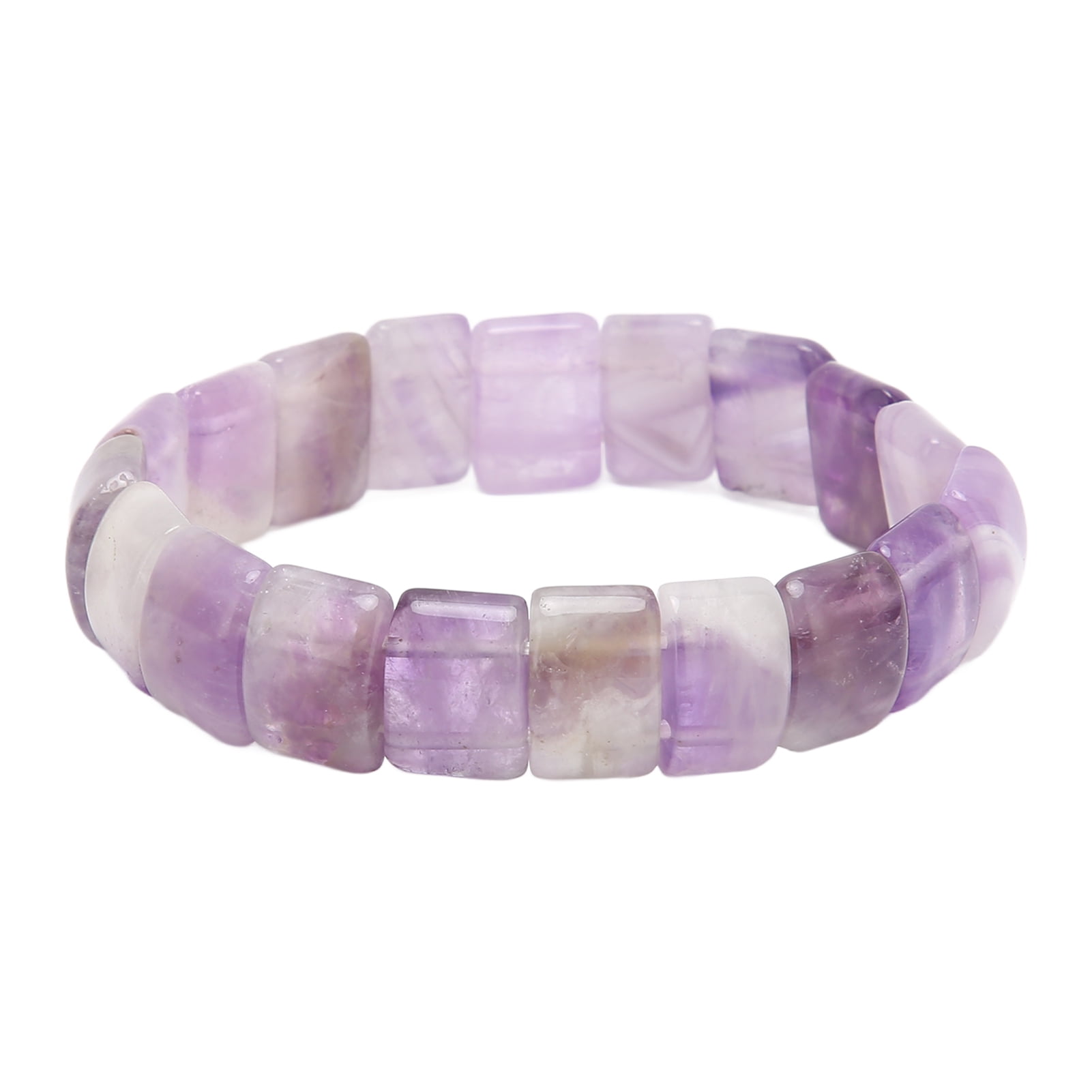Amethyst Bracelet,  Unique Flat Tube Shape  Bracelet  For Anniversary