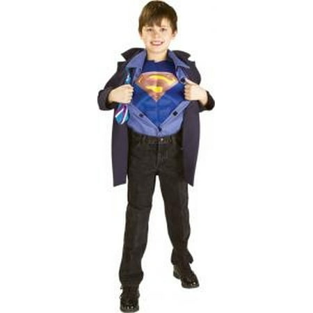 Clark Kent Superman Reverse Child Costume Kids Cute Jacket Superhero Theme Party