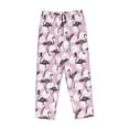 thumbnail image 4 of Naloa Pineapple Flamingo Print Women’s Ultra-Soft Comfy Pajama Lounge Pants with Pockets & Drawstring, 4 of 8