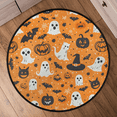 thumbnail image 6 of CURLYOOT Halloween 5.2ft Round Rug for Living Room, Large Washable Area Rug, Non Slip Floor Mat Pumpkin Ghost Bats Indoor Rugs for Bedroom, Dining Room, Offices, Entryway, 6 of 7